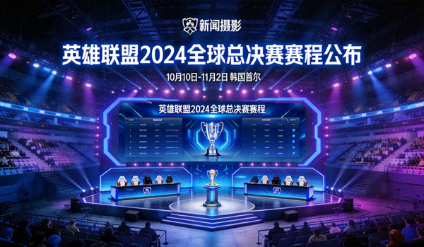 英雄联盟2024全球总决赛赛程公布新闻配图，展示赛事主舞台